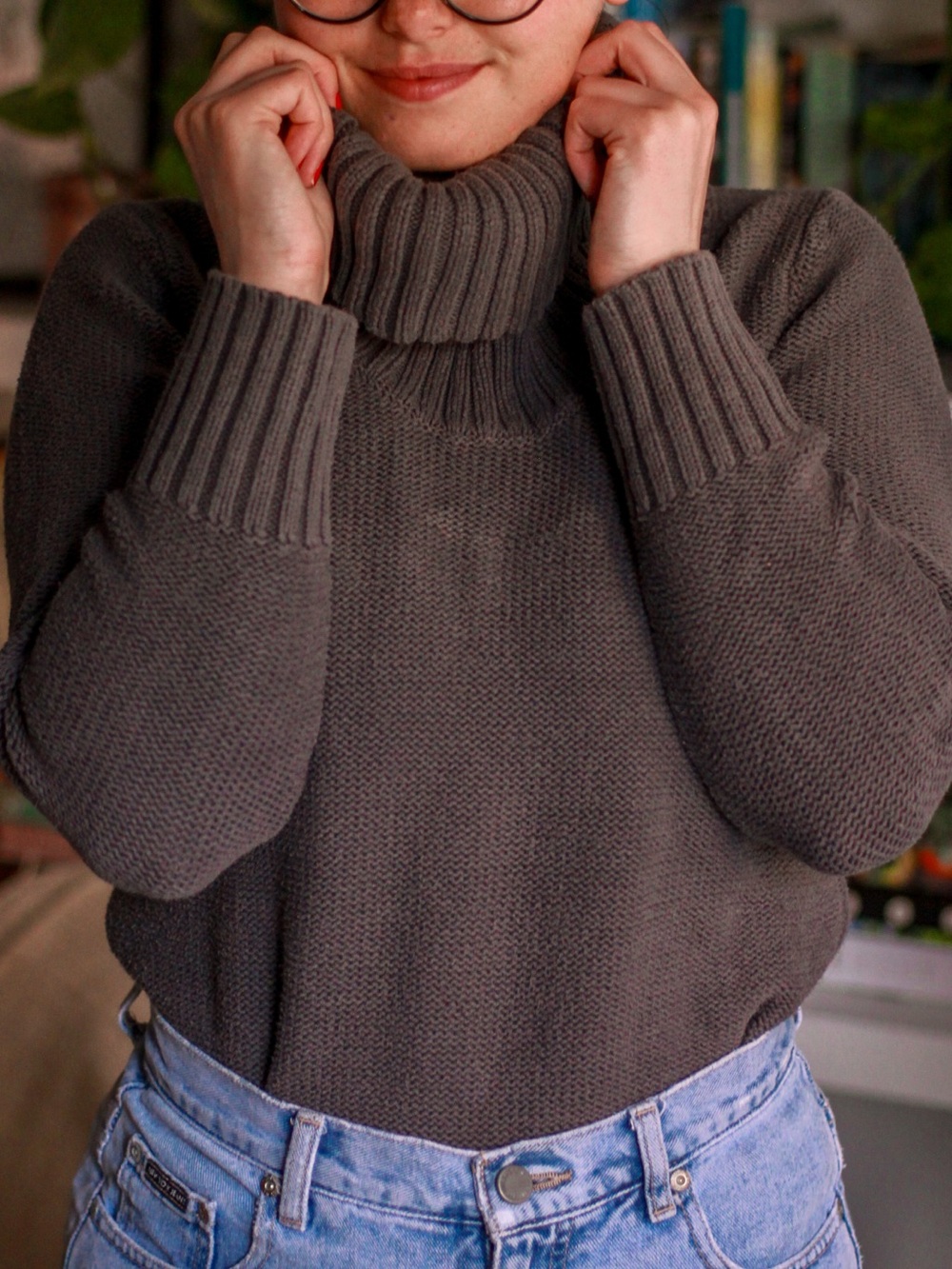 Old Navy Gray Cowl Neck Sweater - Women's